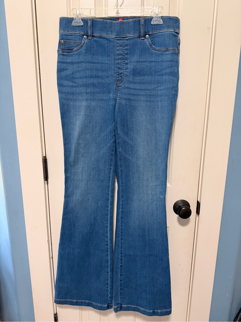 Spanx, Blue Flared Women's Jeans - pull on style